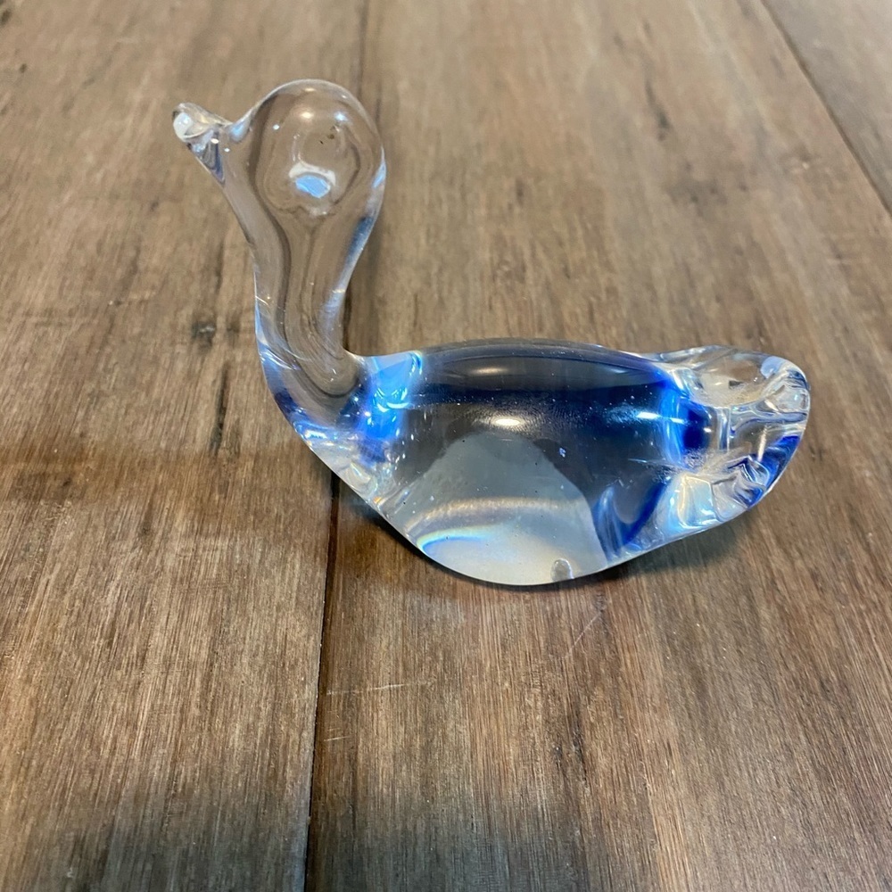 Art glass duck swan figurine‎